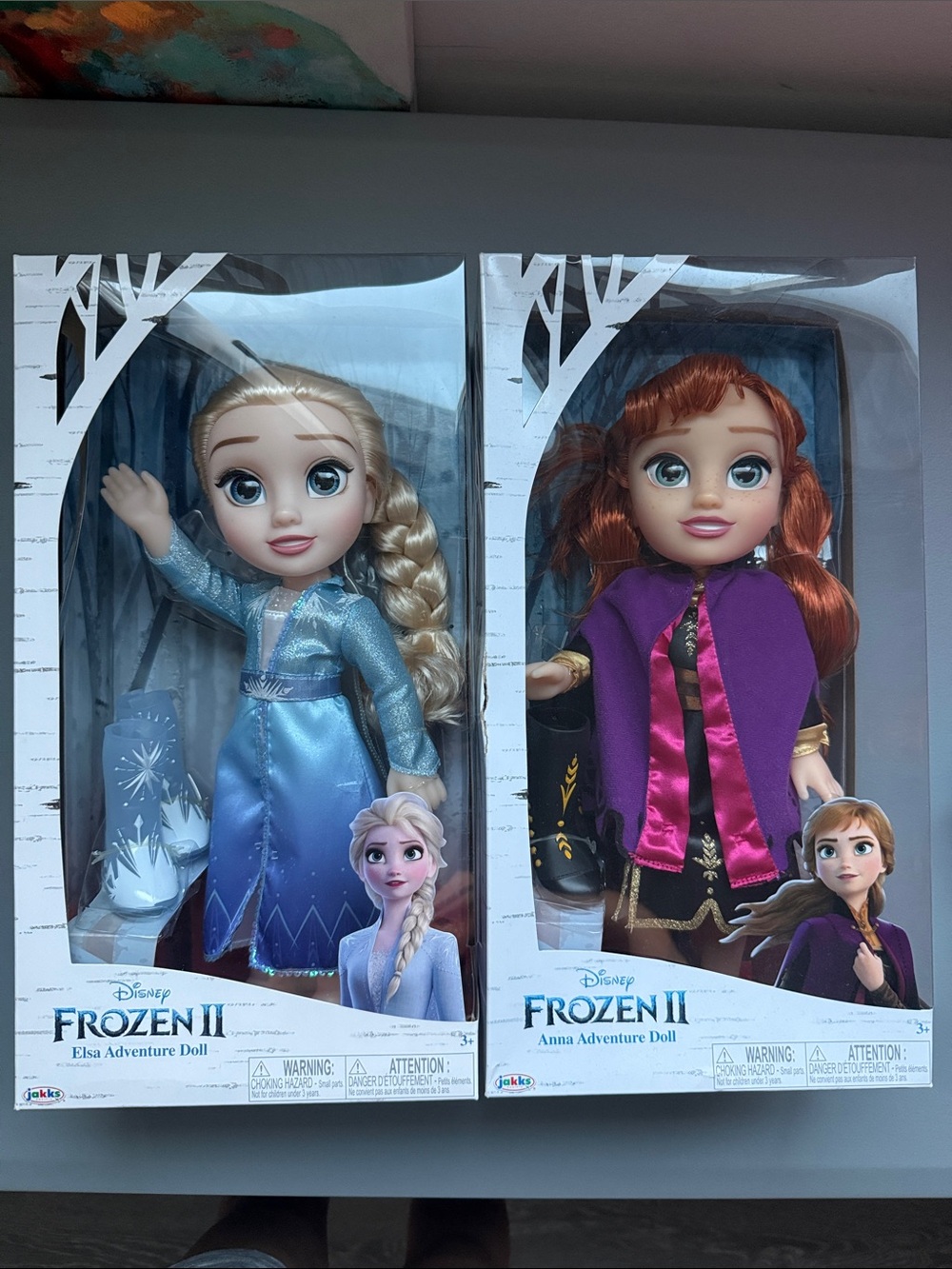 Disney Elsa & Anna Duo Dolls - Blonde & Red Hair with Blue & Purple Outfits